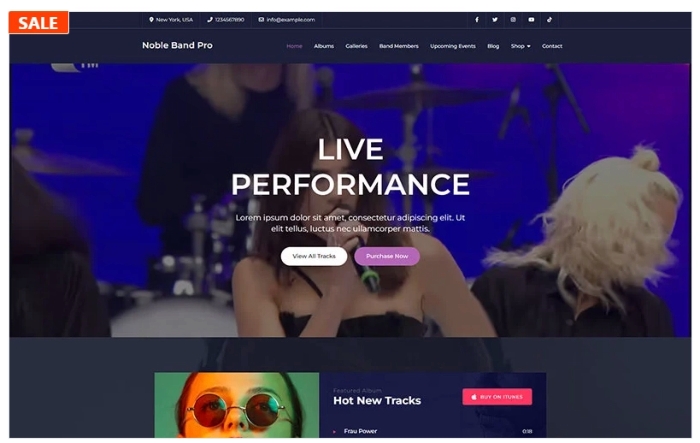 Noble Band Pro – Elementor Music WordPress Theme 1.1