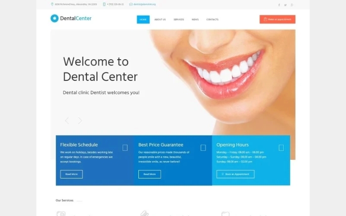 Dentalcenter – Dental Clinic Responsive WordPress Theme 1.0.0