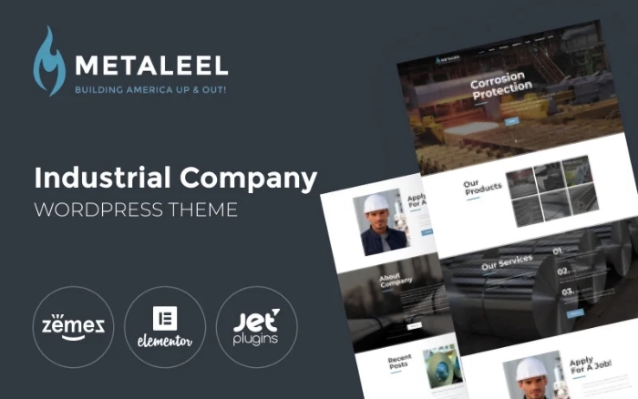 Mataleel – Industrial Company Website Template For WordPress 1.0.1