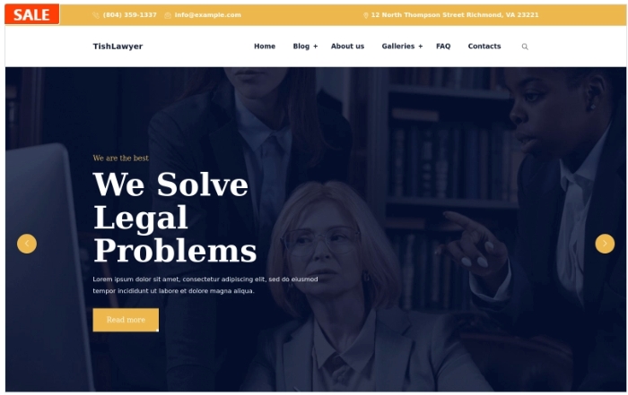 TishLawyer – Lawyer and Advocate WordPress Theme 1.0.0