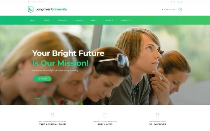 Longriver University Responsive WordPress Theme 1.0.0