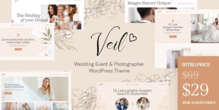 Veil – Wedding Event & Photographer WordPress Theme 1.5.0