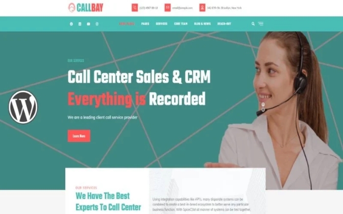 Callbay - Call Center WordPress Theme 1.0.1