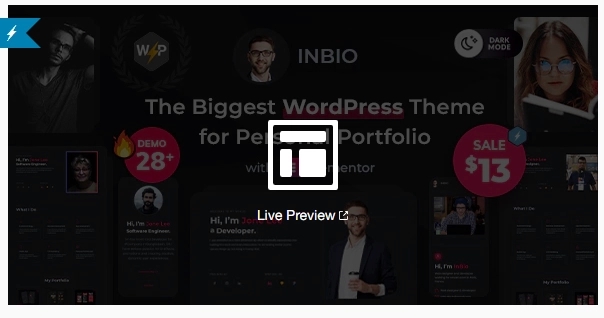 InBio – Personal Portfolio/CV WordPress Theme 2.6.0