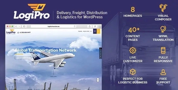 LogiPro – Delivery Freight Distribution & Logistics for WordPress 4.2