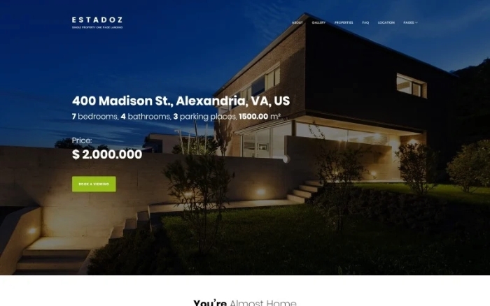 Estadoz – Real Estate Agency WordPress Theme 1.0.0