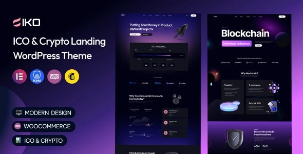 IKO – ICO & Crypto Landing WordPress Theme 1.0