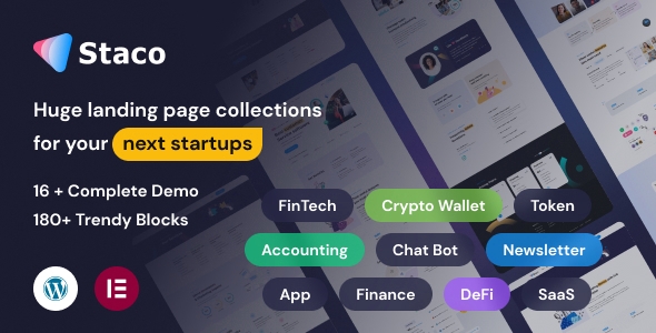 Staco – SaaS Startup Business WordPress Theme 1.0.0