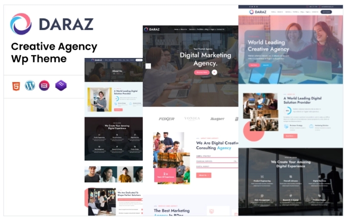 Daraz – Creative Agency Elementor WordPress Theme 2.0.0