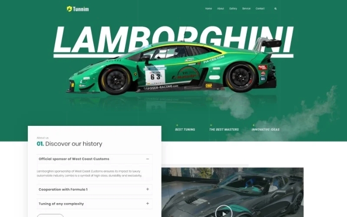 Tunnim – Car Tuning WordPress Elementor Theme 1.0.0