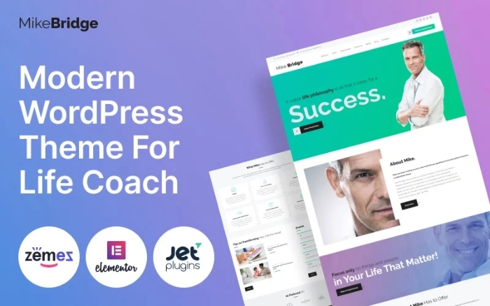 Mike Bridge - Motivational Coach WordPress Theme 1.0.1
