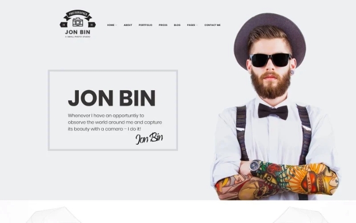 One Page Freelancer Photographer Portfolio WordPress Theme 1.0.0