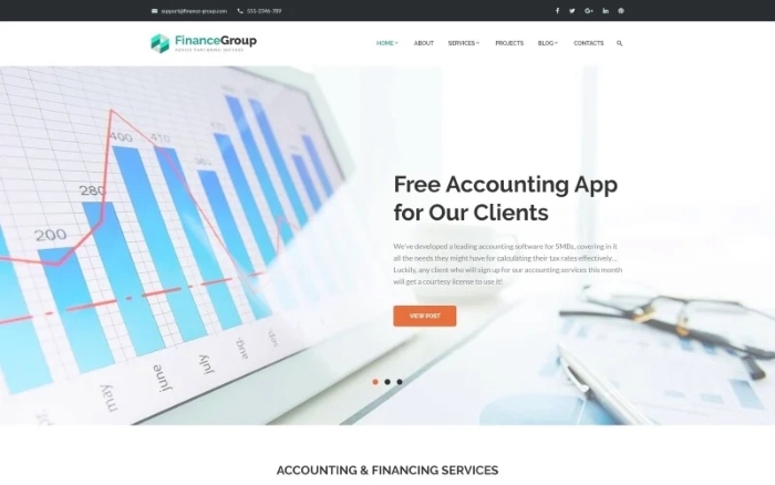 FinanceGroup – Accounting & Finance Business WordPress Theme 1.0.0