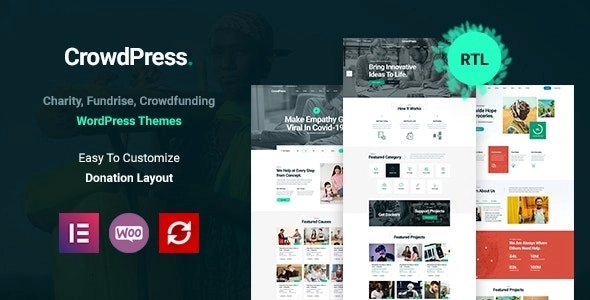 CrowdPress – Crowdfunding Responsive WordPress Theme 1.0.4