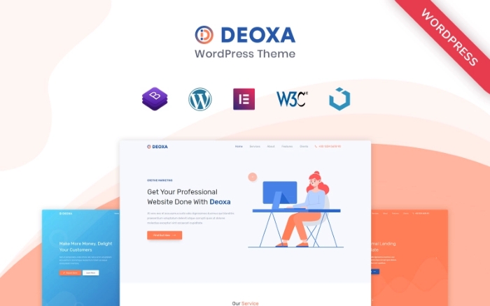 Deoxa – WordPress Landing Page WP Theme 1.1.0