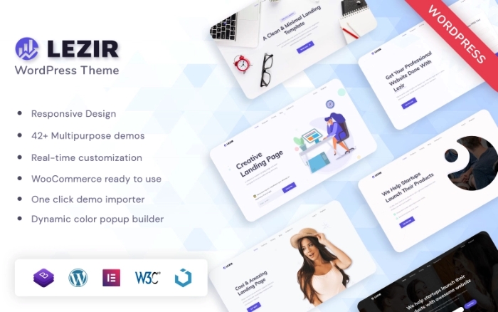 Lezir – WordPress Landing Page WP Theme 1.1.0