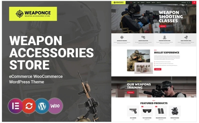Weaponce - Gun Training Shooting Club and Weapon WooCommerce Theme 1.0.0
