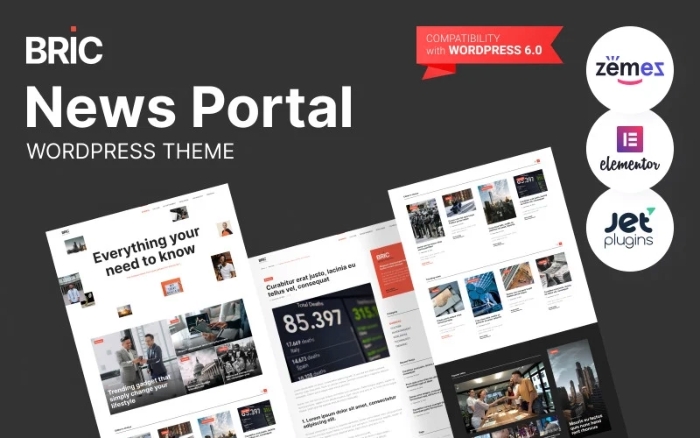 Bric – Newspaper News Portal WordPress Theme 1.0.1