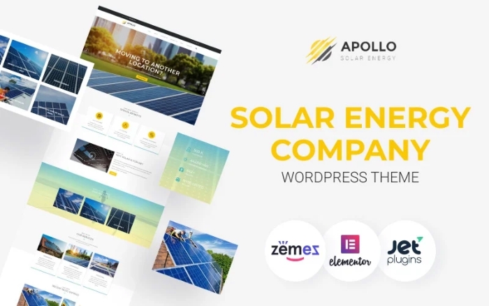 Apollo β Solar Energy Company Responsive WordPress Theme 1.0.0