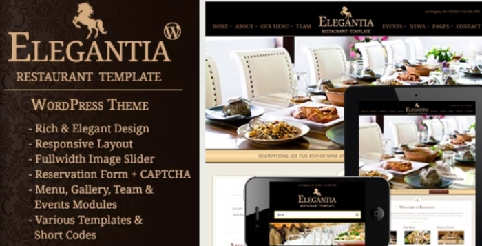 Elegantia – Restaurant and Cafe WordPress Theme 1.4.3