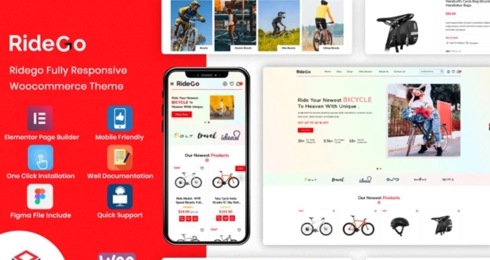 RideGo β Bicycle & Motorcycle Elementor WP Theme 1.0