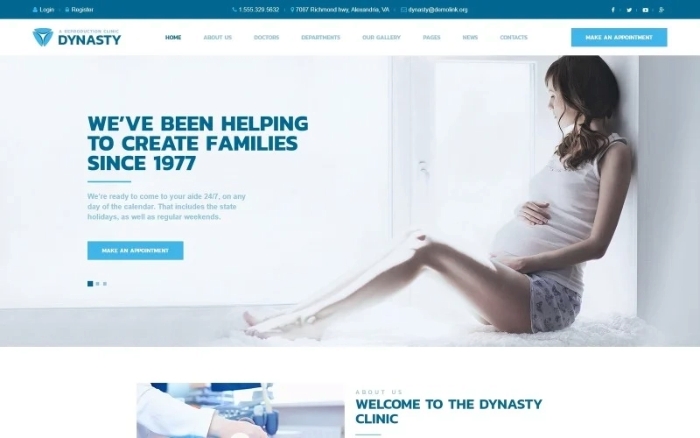 Dynasty – Reproduction Clinic Responsive WordPress Theme 1.0.0