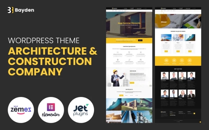 Bayden – Architecture & Construction Company Responsive WP Theme 1.0.0