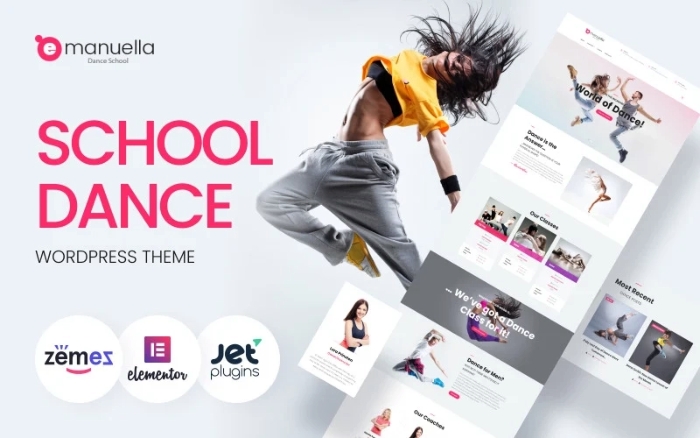 Emanuella - Dance School Responsive WordPress Theme 1.0.0