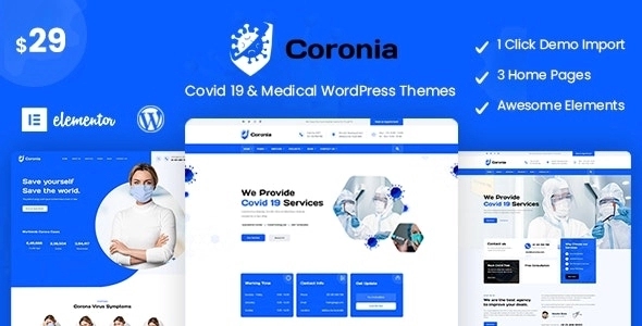 Coronia – Covid 19 & Medical WordPress Themes 1.0.0