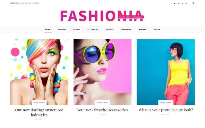 Fashionia – Online Fashion Magazine Responsive WP Theme 1.0.0
