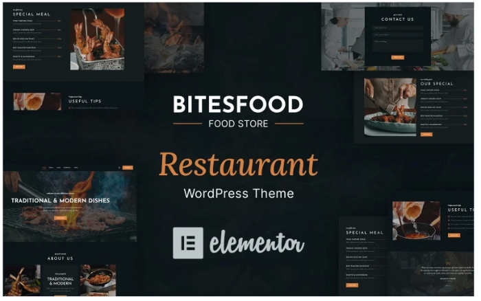 Bitesfood – Cafe and Restaurant WordPress Theme 1.0.0