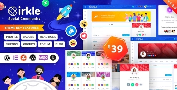 Cirkle – Social Networking WordPress Theme 1.0.2