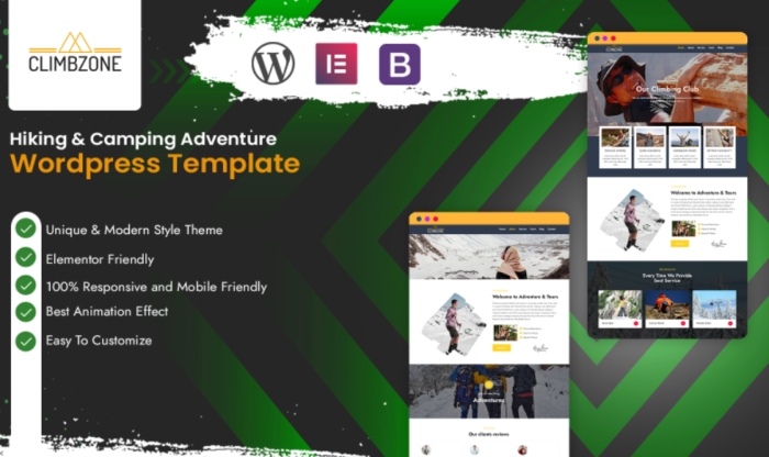 Climbzone – Hiking & Camping Adventure WordPress Theme 1.0.0