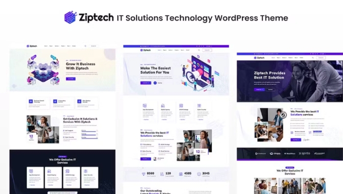 Ziptech – IT Solutions Technology WordPress Theme