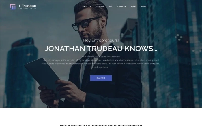J.Trudeau – Business Coach WordPress Theme 1.0.0
