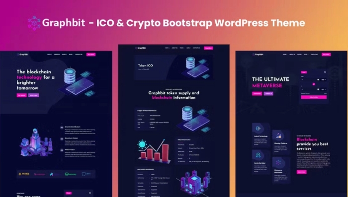 Graphbit – ICO & Crypto Bootstrap WordPress Theme 1.0