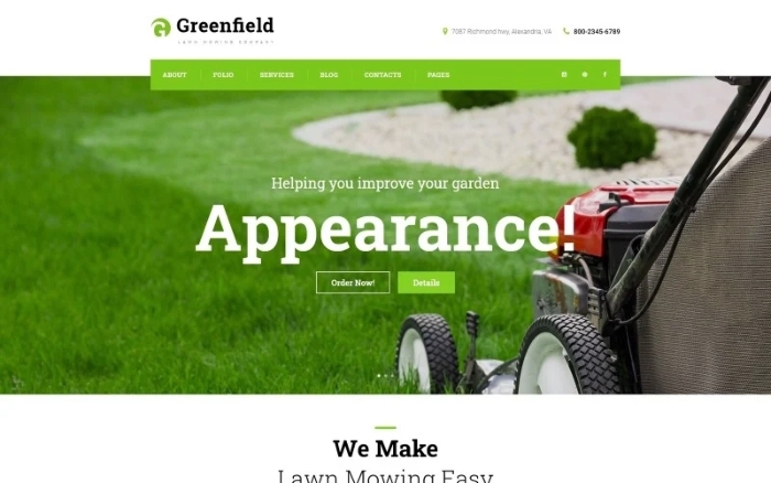 GreenField – Lawn Mowing Company Responsive WP Theme 1.0.0