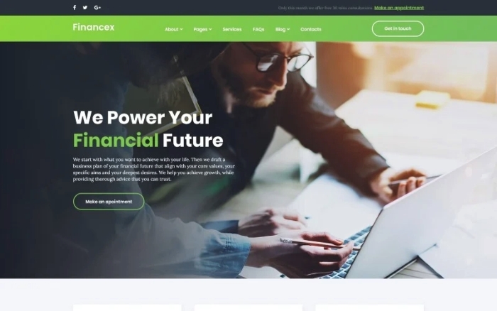 Financex – Financial Advisor WordPress Theme 1.0.0