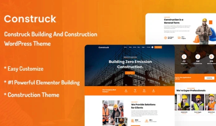Construck – Building And Construction WordPress Theme 1.0.1