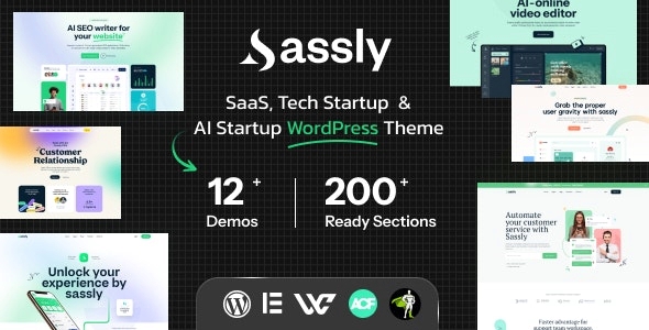Sassly – SaaS AI & Tech Startup Theme 1.2