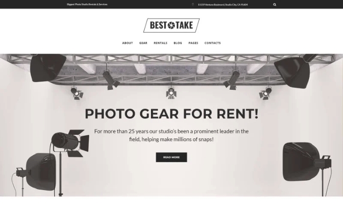 BestTake – Photo Studio Rentals & Services Responsive WP Theme 1.0.0