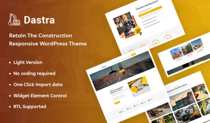 Dastra – Retain The Construction Responsive WordPress Theme 1.0.