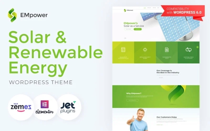 EMpower – Solar & Renewable Energy WordPress Theme 1.0.1