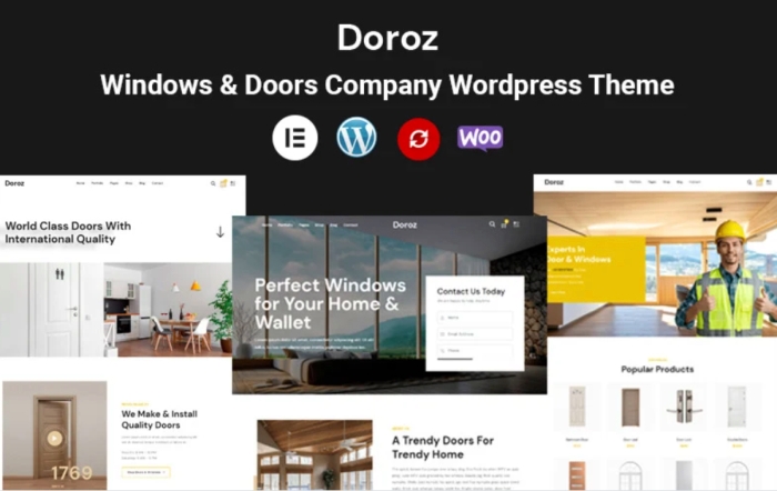 Doroz - Windows & Doors Company High Quality WP Theme 1.0.0