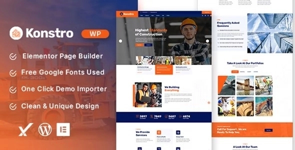 Konstro – Construction WordPress Theme 1.0.0
