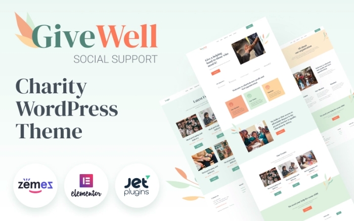 GiveWell – Donation Non-profit Website WP Theme 1.0.1