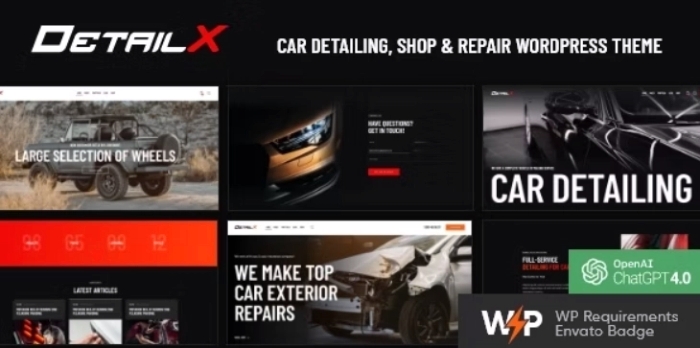 DetailX - Car Detailing Shop & Repair WordPress Theme 1.0.0