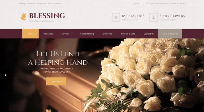 Blessing - Funeral Home Services & Cremation Parlor WP Theme 3.2.7