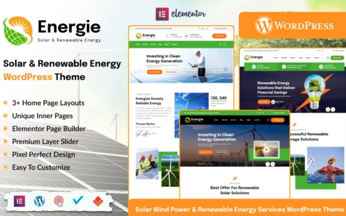 Energie – Solar and Renewable Energy WP Theme 1.0