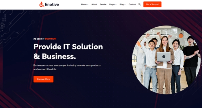 Enotive – IT Solutions and Business WordPress Theme 1.0.1